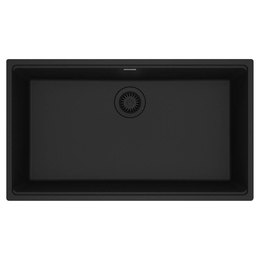 Franke - Maris Undermount 33-in x 18.94-in Granite Single Bowl Kitchen Sink in Matte Black - Matte Black
