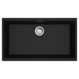 Franke - Maris Undermount 33-in x 18.94-in Granite Single Bowl Kitchen Sink in Onyx - Onyx