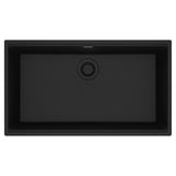 Franke - Maris Undermount 33-in x 18.94-in Granite Single Bowl Kitchen Sink in Onyx - Onyx