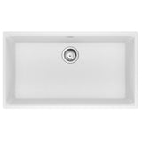 Franke - Maris Undermount 33-in x 18.94-in Granite Single Bowl Kitchen Sink in Polar White - Polar White