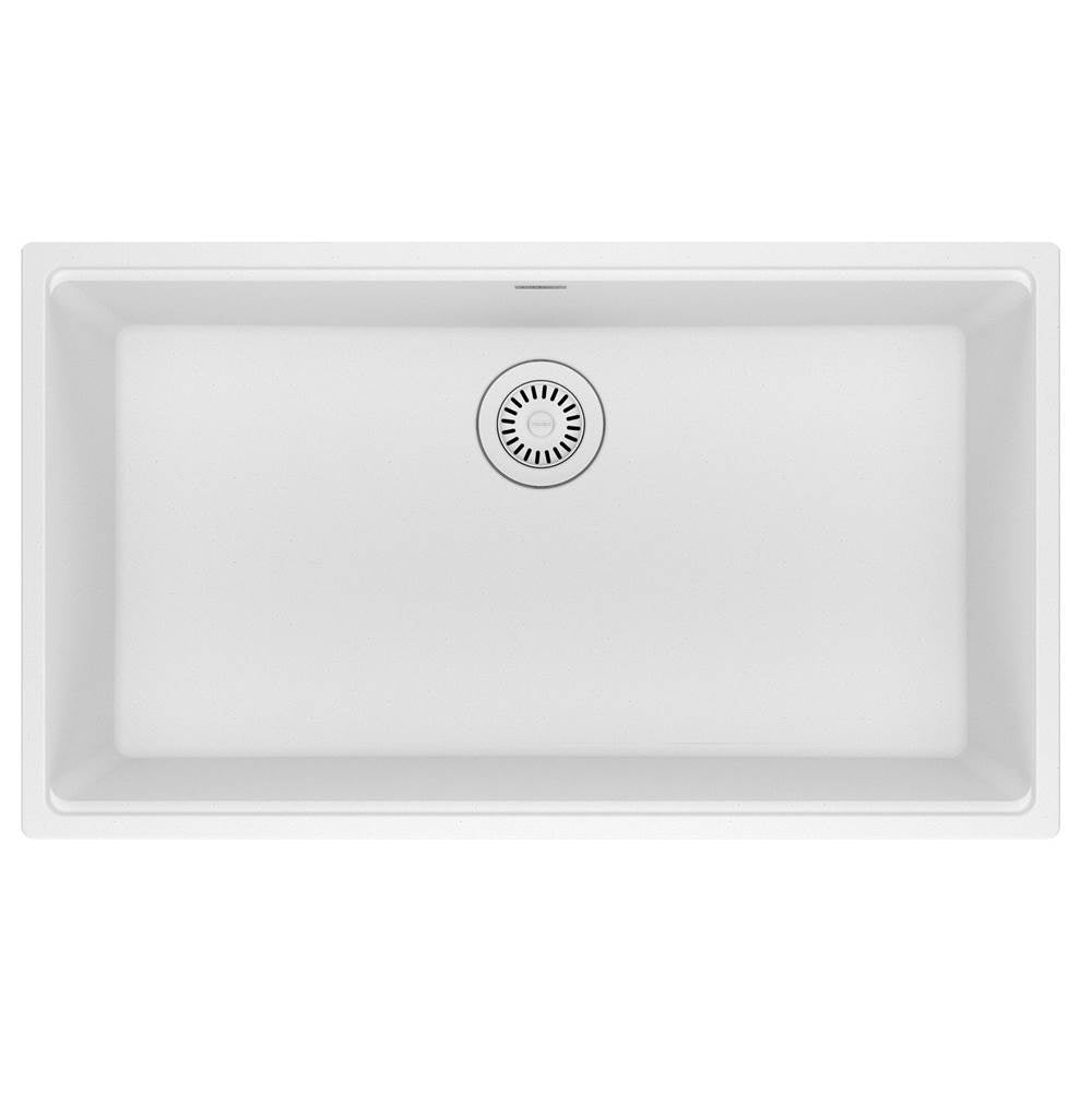 Franke - Maris Undermount 33-in x 18.94-in Granite Single Bowl Kitchen Sink in Polar White - Polar White