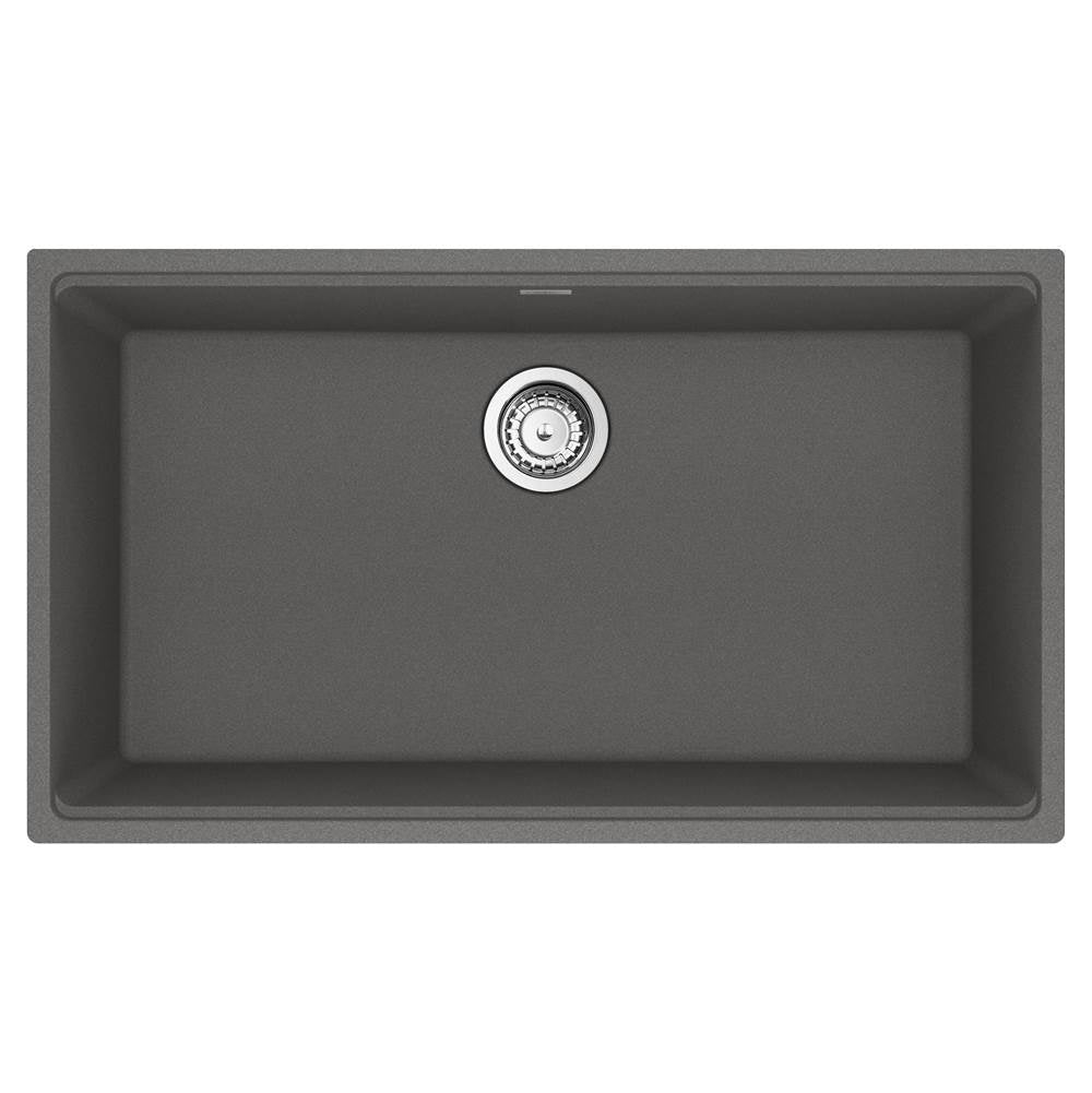Franke - Maris Undermount 33-in x 18.94-in Granite Single Bowl Kitchen Sink in Stone Grey - Stone Grey