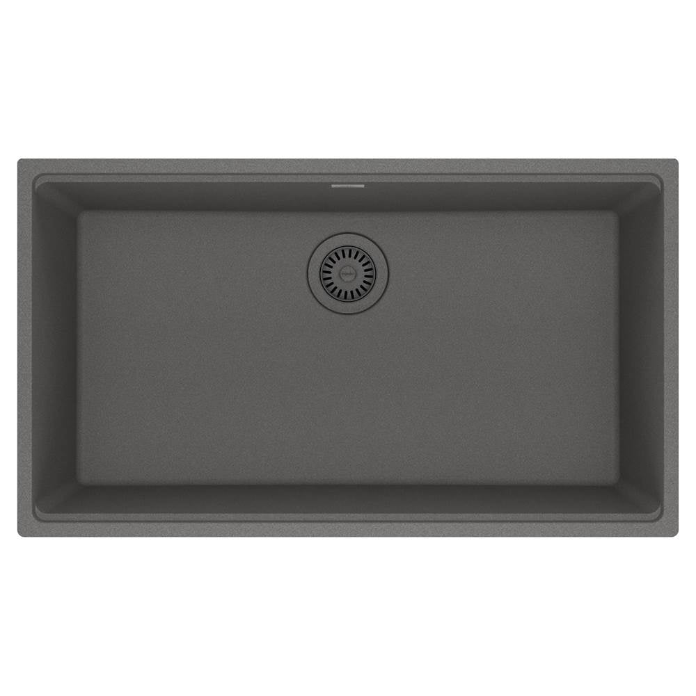 Franke - Maris Undermount 33-in x 18.94-in Granite Single Bowl Kitchen Sink in Stone Grey - Stone Grey