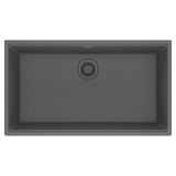 Franke - Maris Undermount 33-in x 18.94-in Granite Single Bowl Kitchen Sink in Stone Grey - Stone Grey