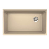Maris Undermount 33-in x 19.31-in Granite Single Bowl Workcenter Kitchen Sink in Champagne