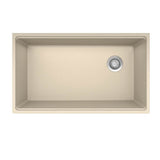 Maris Undermount 33-in x 19.31-in Granite Single Bowl Workcenter Kitchen Sink in Champagne