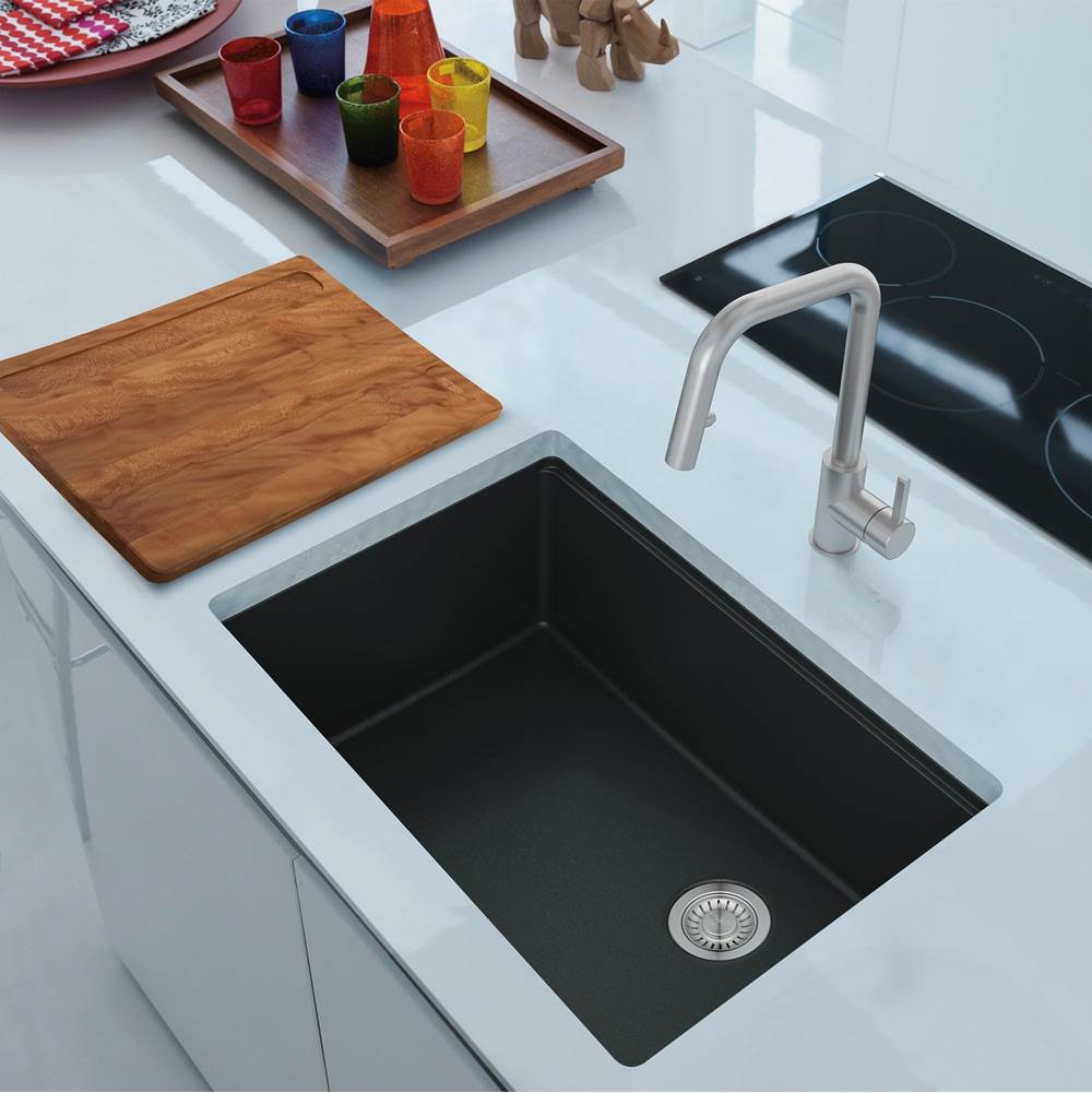 Maris Um Grn Champagne Sgl - Offset Waste With Strainer Basket