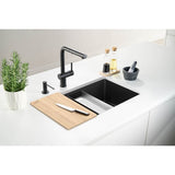 Maris Undermount 33-in x 19.31-in Granite Single Bowl Workcenter Kitchen Sink in Champagne