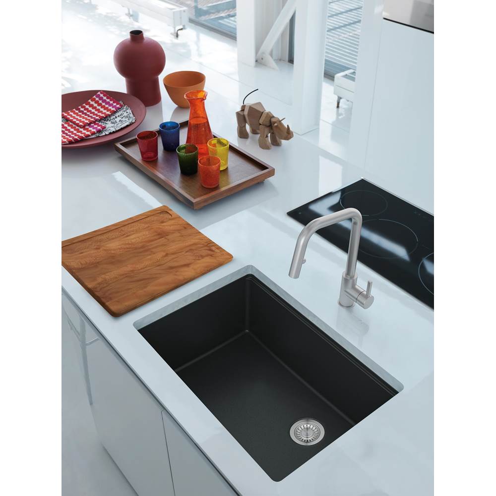 Maris Undermount 33-in x 19.31-in Granite Single Bowl Kitchen Sink in Champagne