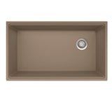 Maris Undermount 33-in x 19.31-in Granite Single Bowl Workcenter Kitchen Sink in Champagne