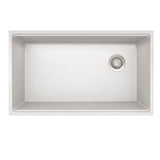 Maris Undermount 33-in x 19.31-in Granite Single Bowl Workcenter Kitchen Sink in Champagne