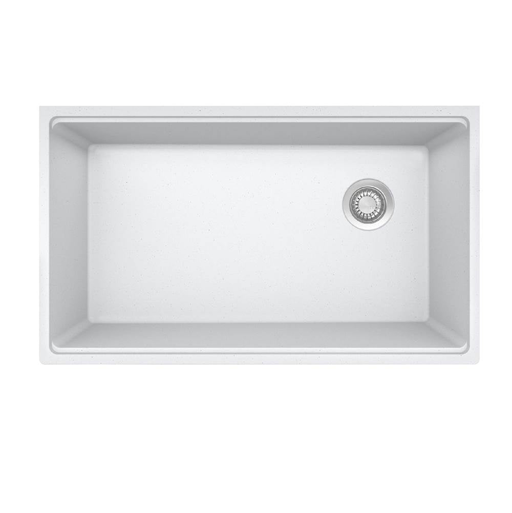 Maris Undermount 33-in x 19.31-in Granite Single Bowl Workcenter Kitchen Sink in Champagne