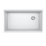 Maris Undermount 33-in x 19.31-in Granite Single Bowl Workcenter Kitchen Sink in Champagne