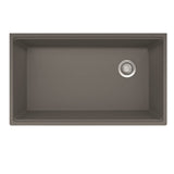 Maris Undermount 33-in x 19.31-in Granite Single Bowl Workcenter Kitchen Sink in Champagne