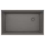 Franke - Maris Undermount 33-in x 19.31-in Granite Single Bowl Kitchen Sink in Stone Grey - Stone Grey