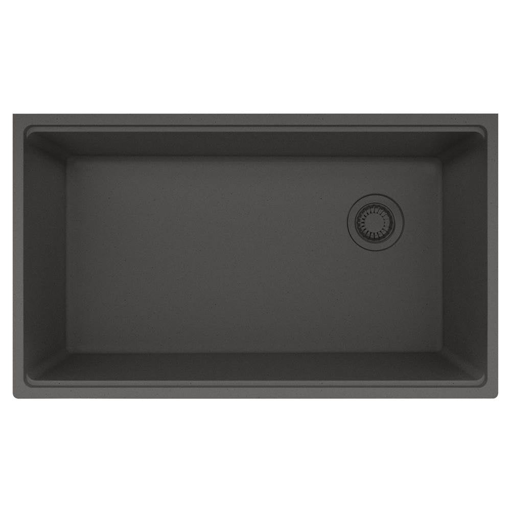 Franke - Maris Undermount 33-in x 19.31-in Granite Single Bowl Kitchen Sink in Slate Grey