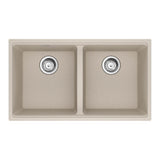 Franke - Maris Undermount 31-in x 17.81-in Granite Double Bowl Kitchen Sink in Champagne - Champagne