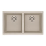 Franke - Maris Undermount 31-in x 17.81-in Granite Double Bowl Kitchen Sink in Champagne - Champagne
