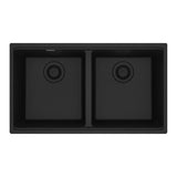 Franke - Maris Undermount 31-in x 17.81-in Granite Double Bowl Kitchen Sink in Matte Black - Matte Black