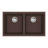 Franke - Maris Undermount 31-in x 17.81-in Granite Double Bowl Kitchen Sink in Mocha - Mocha