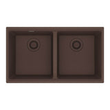 Franke - Maris Undermount 31-in x 17.81-in Granite Double Bowl Kitchen Sink in Mocha - Mocha