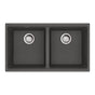 Franke - Maris Undermount 31-in x 17.81-in Granite Double Bowl Kitchen Sink in Slate Grey