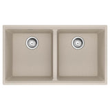 Franke - Maris Undermount 33-in x 18.94-in Granite Double Bowl Kitchen Sink in Champagne - Champagne
