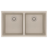 Franke - Maris Undermount 33-in x 18.94-in Granite Double Bowl Kitchen Sink in Champagne - Champagne