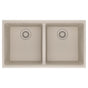 Franke - Maris Undermount 33-in x 18.94-in Granite Double Bowl Kitchen Sink in Champagne - Champagne
