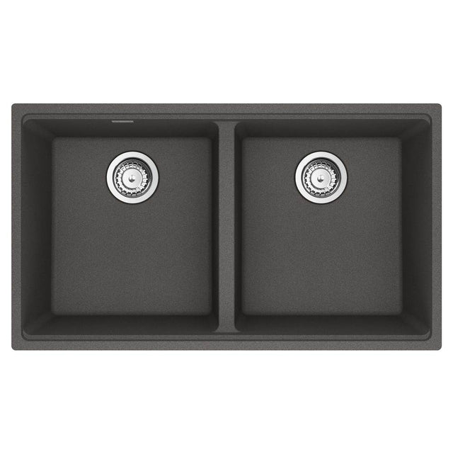 Franke - Maris Undermount 33-in x 18.94-in Granite Double Bowl Kitchen Sink in Slate Grey