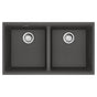 Franke - Maris Undermount 33-in x 18.94-in Granite Double Bowl Kitchen Sink in Slate Grey