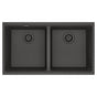 Franke - Maris Undermount 33-in x 18.94-in Granite Double Bowl Kitchen Sink in Slate Grey