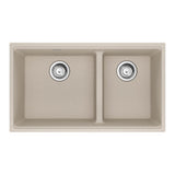 Franke - Maris Undermount 31-in x 17.81-in Granite Double Bowl Kitchen Sink in Champagne - Champagne