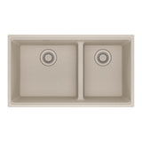 Franke - Maris Undermount 31-in x 17.81-in Granite Double Bowl Kitchen Sink in Champagne - Champagne