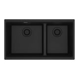 Franke - Maris Undermount 31-in x 17.81-in Granite Double Bowl Kitchen Sink in Matte Black - Matte Black