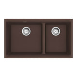 Franke - Maris Undermount 31-in x 17.81-in Granite Double Bowl Kitchen Sink in Mocha - Mocha