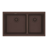 Franke - Maris Undermount 31-in x 17.81-in Granite Double Bowl Kitchen Sink in Mocha - Mocha