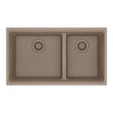 Franke - Maris Undermount 31-in x 17.81-in Granite Double Bowl Kitchen Sink in Oyster - Oyster