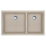 Franke - Maris Undermount 33-in x 18.94-in Granite Double Bowl Kitchen Sink in Champagne - Champagne