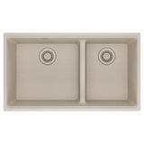 Franke - Maris Undermount 33-in x 18.94-in Granite Double Bowl Kitchen Sink in Champagne - Champagne