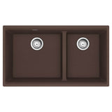 Franke - Maris Undermount 33-in x 18.94-in Granite Double Bowl Kitchen Sink in Mocha - Mocha