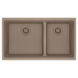 Franke - Maris Undermount 33-in x 18.94-in Granite Double Bowl Kitchen Sink in Oyster - Oyster