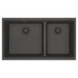 Franke - Maris Undermount 33-in x 18.94-in Granite Double Bowl Kitchen Sink in Slate Grey