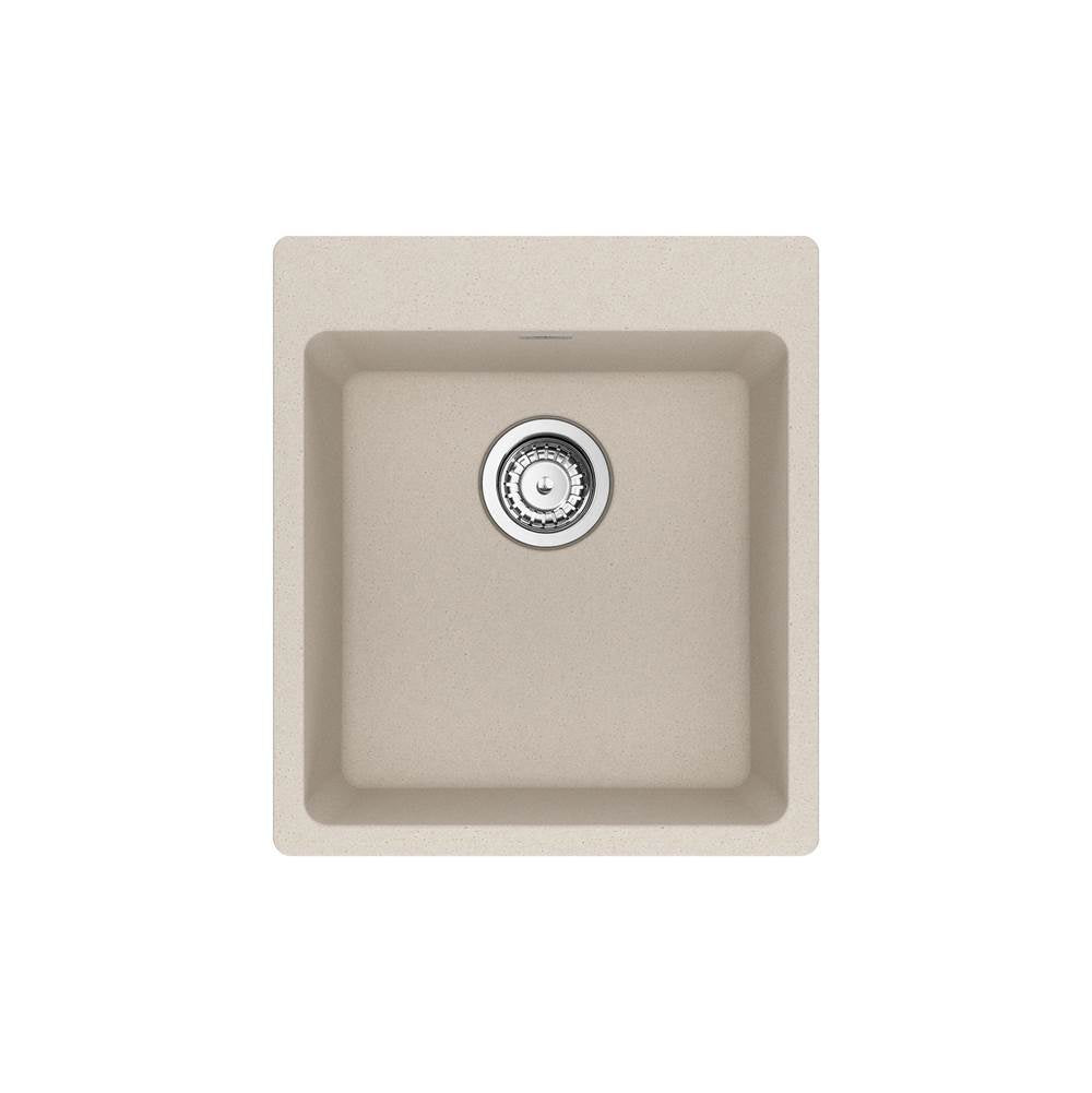 Franke - Maris Dual Mount 17.31-in x 19.69-in Granite Single Bowl Bar / Prep Sink in Champagne - Champagne
