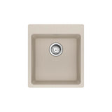 Franke - Maris Dual Mount 17.31-in x 19.69-in Granite Single Bowl Bar / Prep Sink in Champagne - Champagne