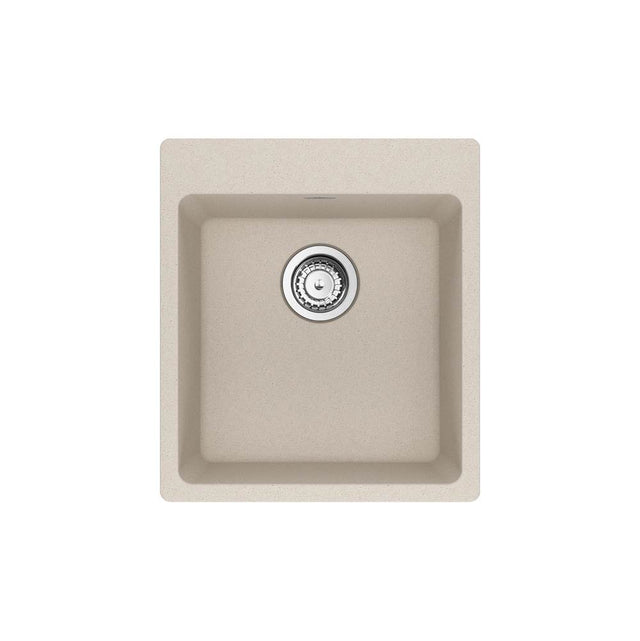 Franke - Maris Dual Mount 17.31-in x 19.69-in Granite Single Bowl Bar / Prep Sink in Champagne - Champagne