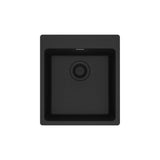 Franke - Maris Dual Mount 17.31-in x 19.69-in Granite Single Bowl Bar / Prep Sink in Matte Black - Matte Black