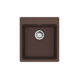 Franke - Maris Dual Mount 17.31-in x 19.69-in Granite Single Bowl Bar / Prep Sink in Mocha - Mocha