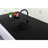 Maris Dual Mount 17.31-in x 19.69-in Granite Single Bowl Bar / Prep Sink in Champagne
