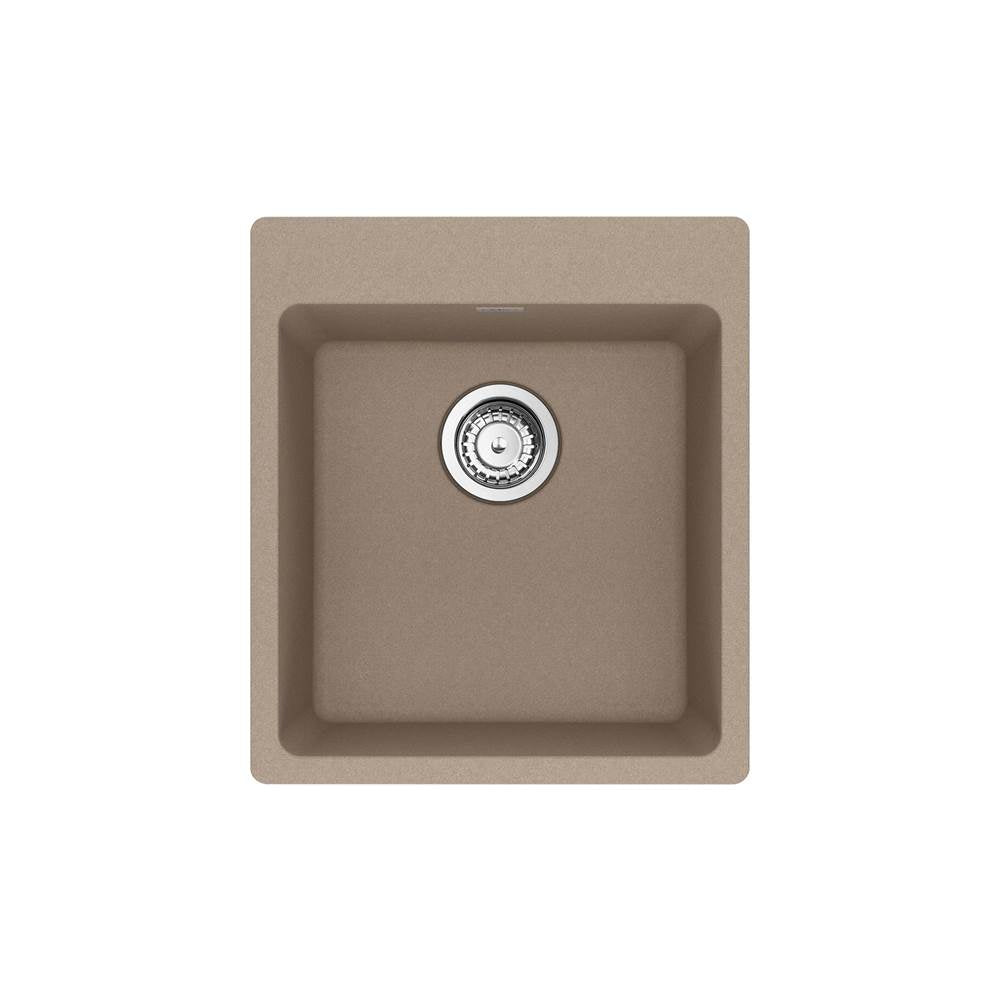 Franke - Maris Dual Mount 17.31-in x 19.69-in Granite Single Bowl Bar / Prep Sink in Oyster - Oyster